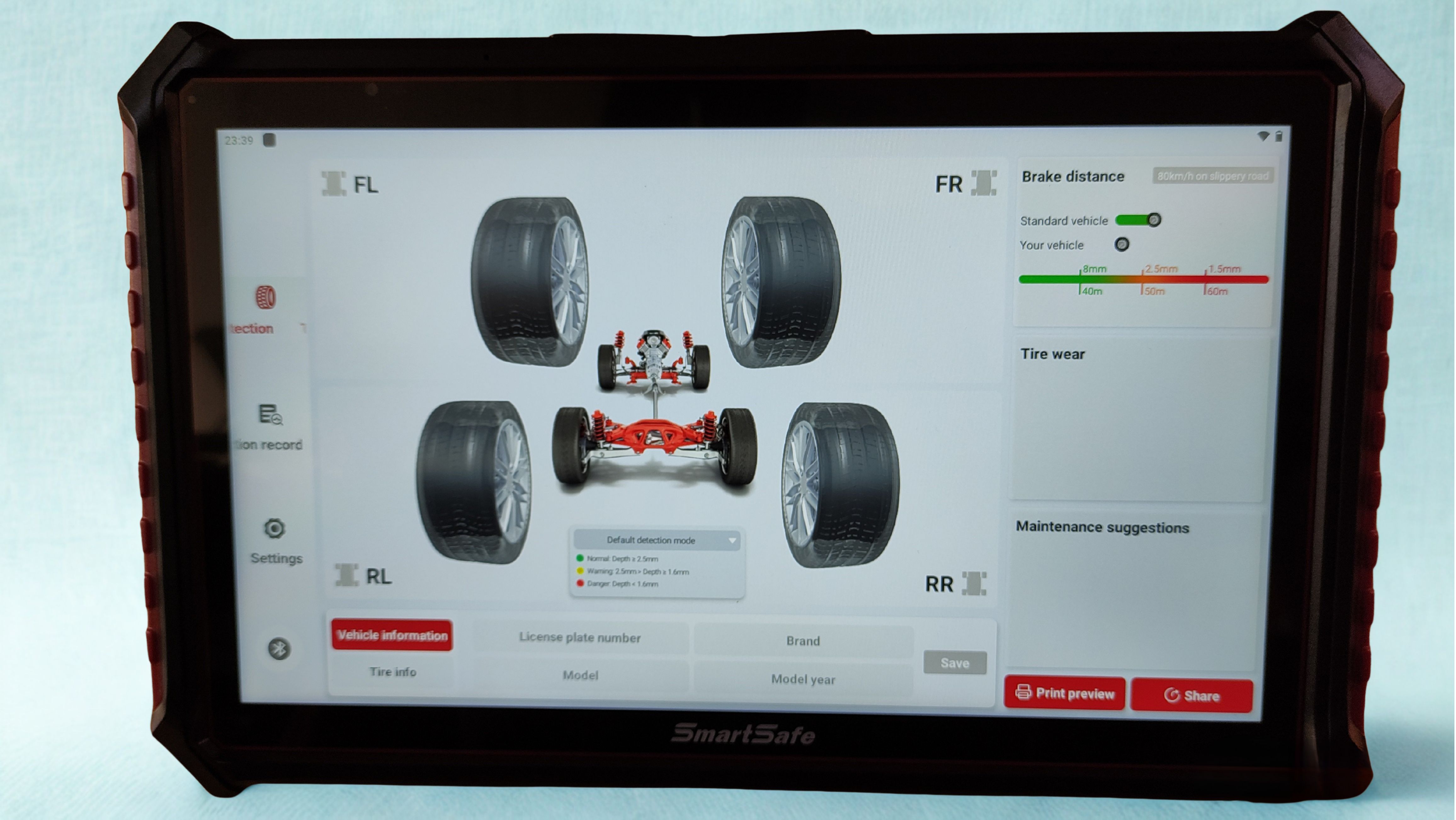 Stanowisko do geometrii kół – widok ogólny